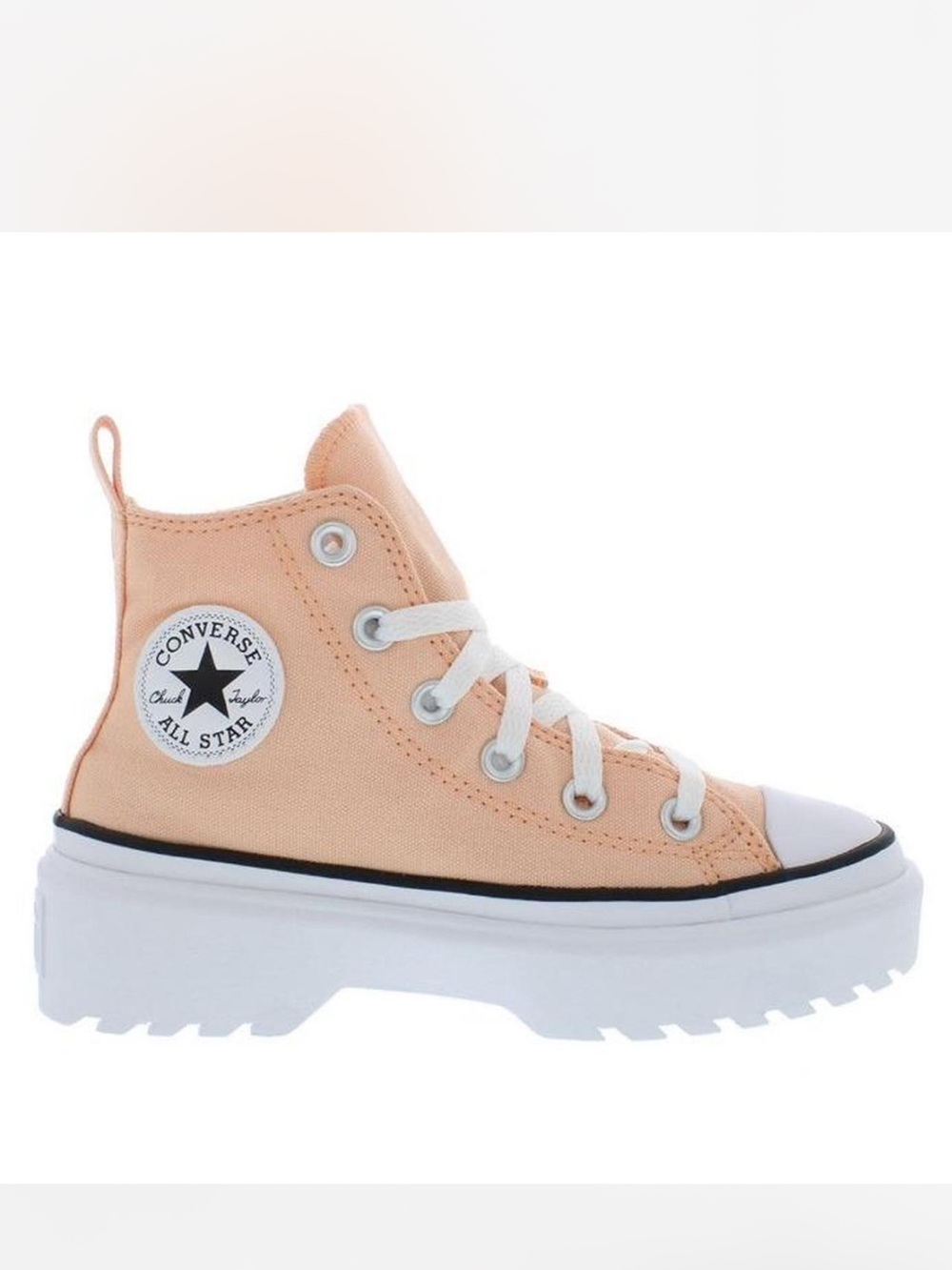 Converse Kids Peach High-Top Platform Sneakers